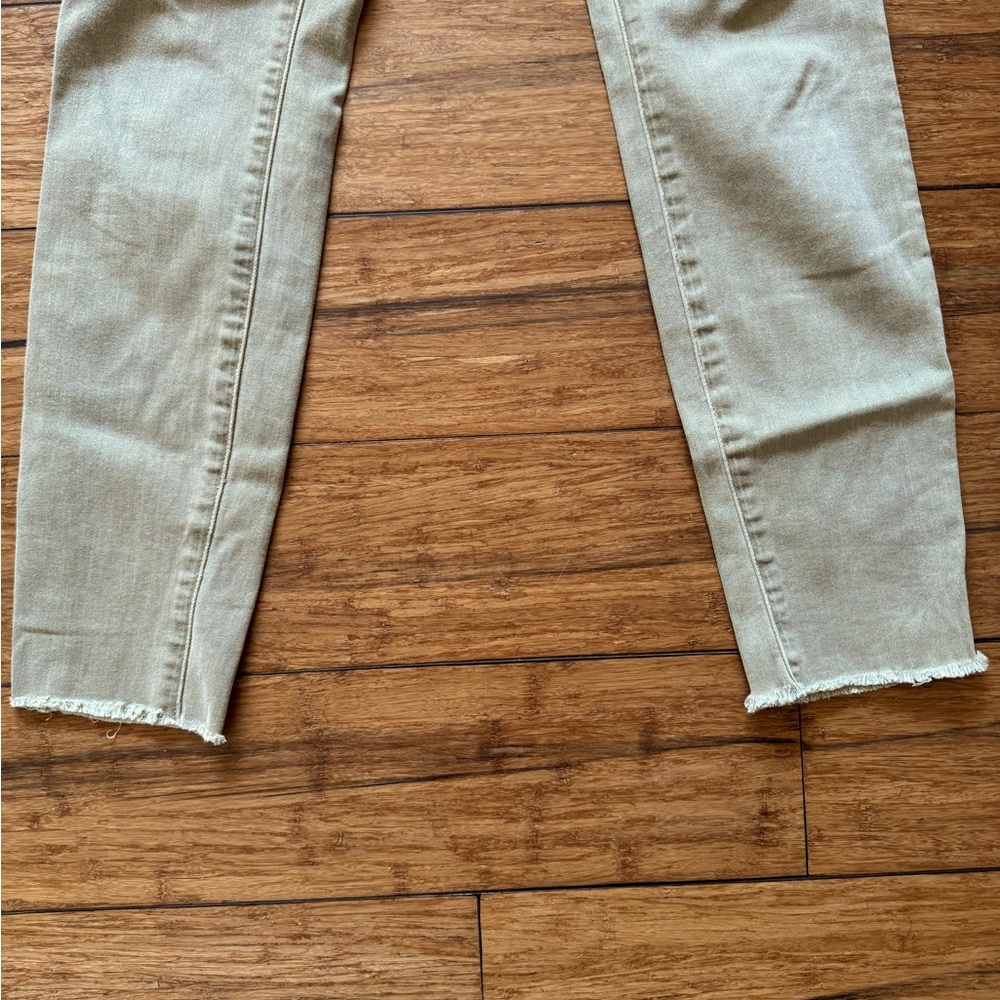Madewell 9" High-Rise Skinny Jeans: Raw-Hem Garment-Dyed Edition, Sage Green